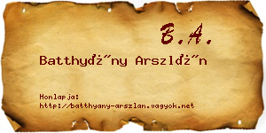 Batthyány Arszlán névjegykártya